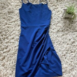 Blue emerald Sunday, body con tight fitting, navy mini dress 
Summer dre…